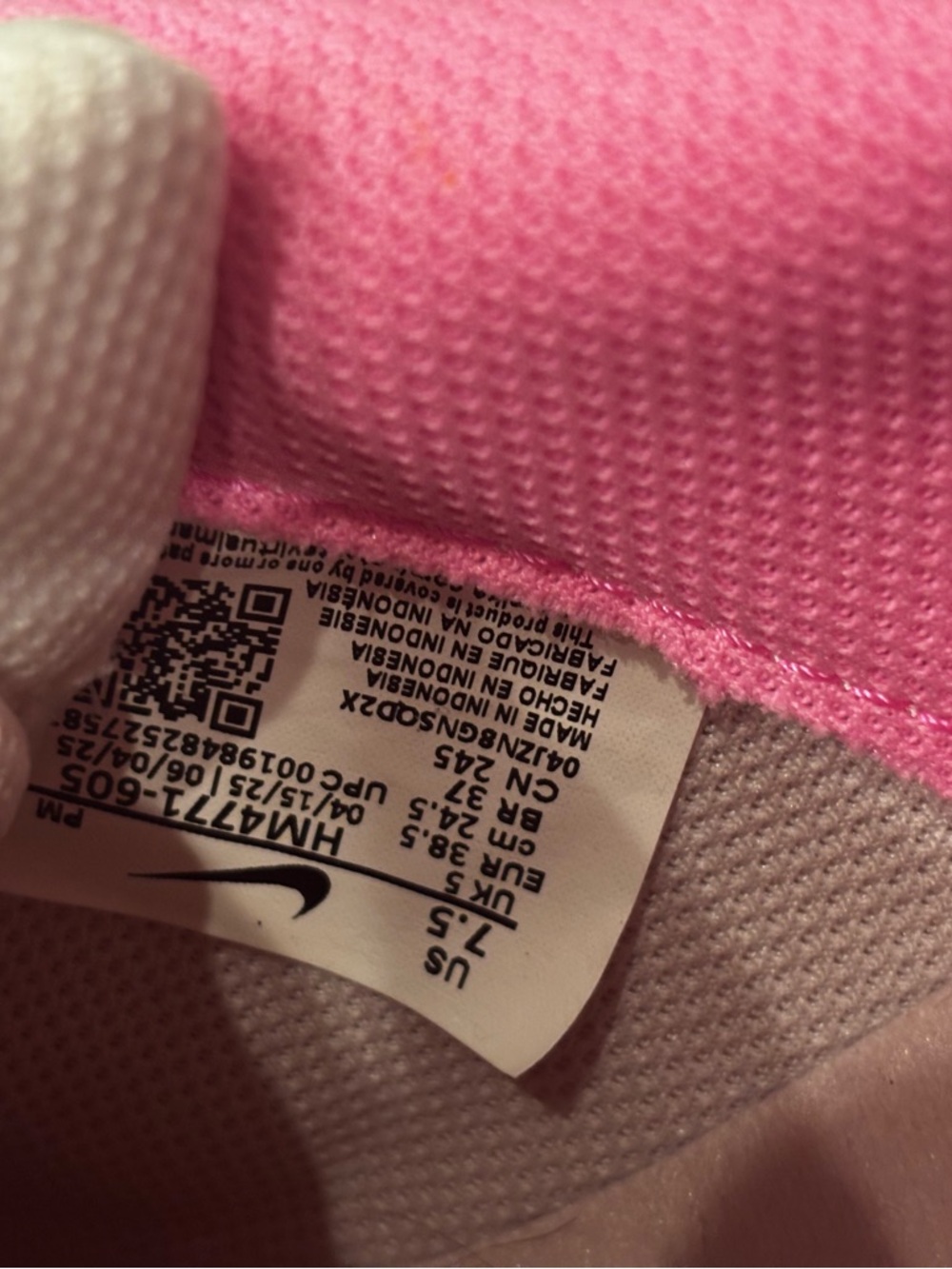 Nike Women's Light Gray and Pink Retro Runner Sneakers - Picture 8 of 8